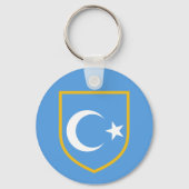 Beautiful East Turkestan Xinjiang Flag Schlüsselanhänger (Vorderseite)