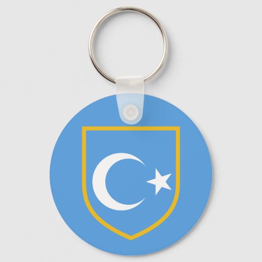 Beautiful East Turkestan Xinjiang Flag Schlüsselanhänger (Vorderseite)