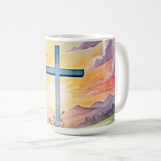 Beautiful Easter Watercolor Art Kaffeetasse (VorderseiteRechts)