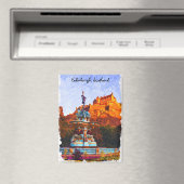 Beautiful Edinburgh Castle Watercolor Magnet (In Situ (Geschirrspüler))