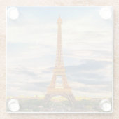 Beautiful Eiffel Tower Paris Frankreich Glasuntersetzer (Rückseite)