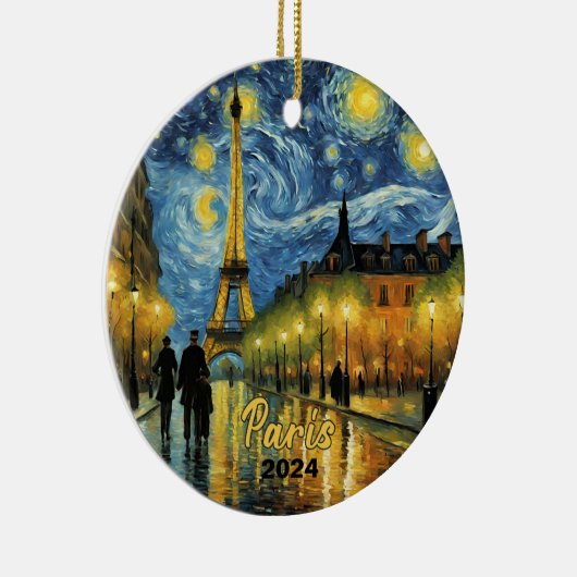 Beautiful Eiffel Tower Paris Souvenir Keramik Ornament (Rechts)