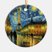 Beautiful Eiffel Tower Paris Souvenir Keramik Ornament (Vorne)