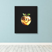 Beautiful elegant golden love apple leinwanddruck (Insitu (Holzboden))