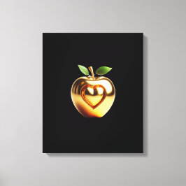 Beautiful elegant golden love apple leinwanddruck