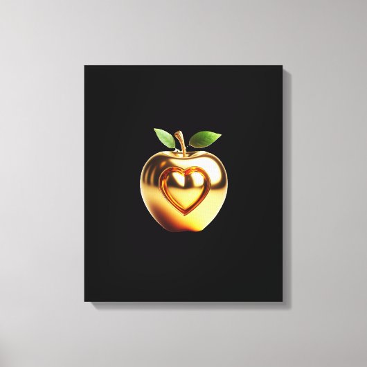 Beautiful elegant golden love apple leinwanddruck (Vorderseite)