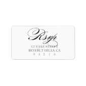 Beautiful Elegante Script Schriftart UAWG-Adresset Adressaufkleber (Vorne)