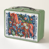 Beautiful Embroidered Horse Metall Brotdose (Vorderseite)