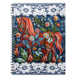 Beautiful Embroidered Horse Notizblock