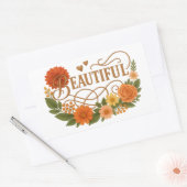 Beautiful Embroidered Style Rectangle Stickers (Umschlag)