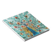 Beautiful Emerald Green Turquoise Peacock Notizblock (angewinkelt)
