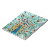 Beautiful Emerald Green Turquoise Peacock Notizblock (Rotiert)