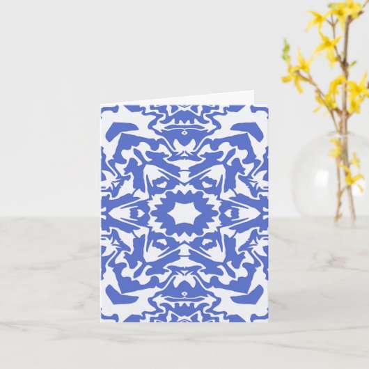 Beautiful en Bleu.... Karte (Gelbe Blume)