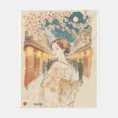 Beautiful Encounters by Akiko Yosano Kanji Fleecedecke (Vorderseite)