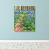 Beautiful English Bluebell Wood Leinwanddruck (Insitu (Holzboden))