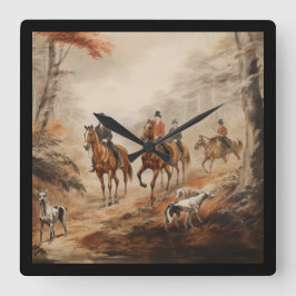 Beautiful English Countryside Clock Quadratische Wanduhr