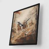 Beautiful English Countryside Clock Quadratische Wanduhr (Winkel)