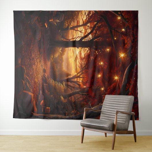 Beautiful Evening Wedding Backdrop Wandteppich (Beispiel (Horizontal))