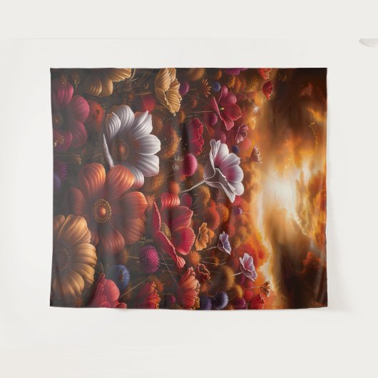 Beautiful Evening Wedding Backdrop Wandteppich (Vorderseite (Horizontal))