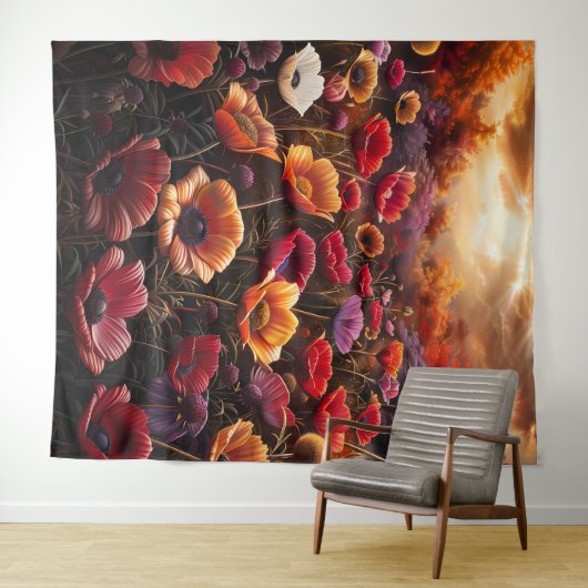 Beautiful Evening Wedding Backdrop Wandteppich (Beispiel (Horizontal))