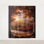 Beautiful Evening Wedding Backdrop Wandteppich (Vorderseite)