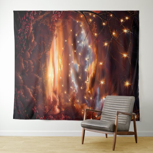 Beautiful Evening Wedding Backdrop Wandteppich (Beispiel (Horizontal))