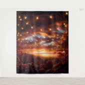 Beautiful Evening Wedding Backdrop Wandteppich (Vorderseite)