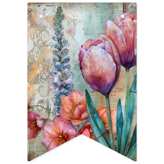 Beautiful Evening Wedding Backdrop Wimpelkette (Zweite Fahne)