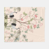 Beautiful exotic chinoiserie wallpaper. Hand drawn Fleecedecke (Vorderseite (Horizontal))