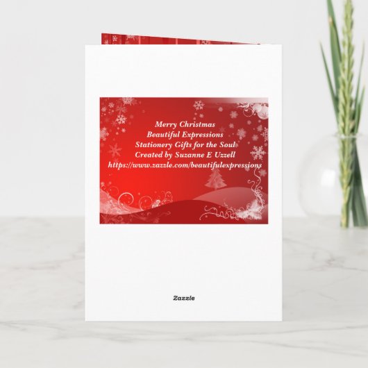Beautiful Expressions Christmas Feiertagskarte (Rückseite)