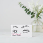 Beautiful eyes Long lashes Lash Extension Business Visitenkarte (Stehend Vorderseite)