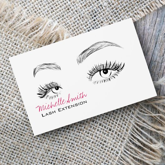 Beautiful eyes Long lashes Lash Extension Business Visitenkarte