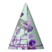 Beautiful Faiary Watercolor Lila Monogram Name Partyhütchen (Rückseite)