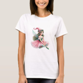 Beautiful Fairy Gnome with Striped Tights Women's T-Shirt