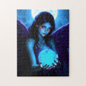 Beautiful Fairy Holds Magical Glows Orb Puzzle (Vertikal)