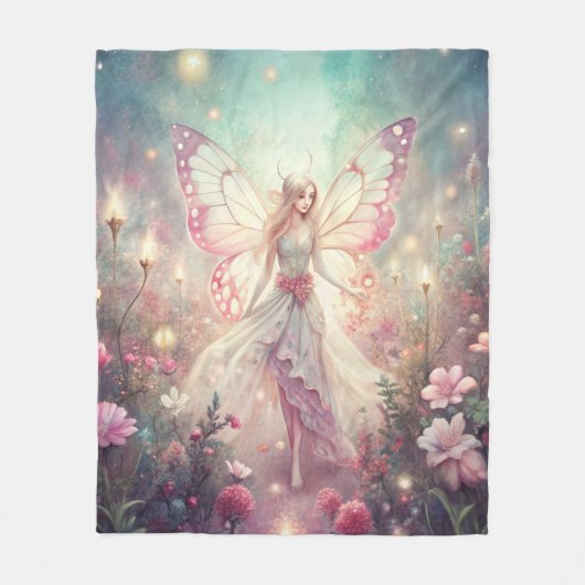 Beautiful Fairy in Garden Fleecedecke (Vorderseite)
