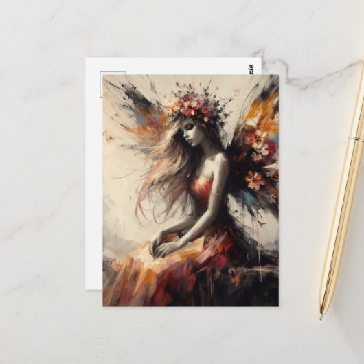 Beautiful Fairy Postkarte (Vorderseite/Rückseite Beispiel)