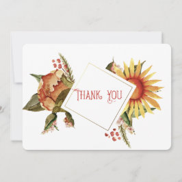 Beautiful Fall Blume, vielen Dank Dankeskarte