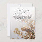 Beautiful Fall Floral Beerdigung Danke Note Card (Vorderseite)