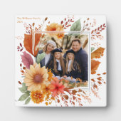 Beautiful Fall Floral Family Erntedank Foto Fotoplatte (Vorderseite)