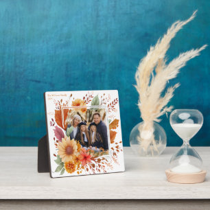 Beautiful Fall Floral Family Erntedank Foto Fotoplatte