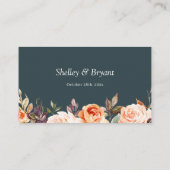 Beautiful Fall Floral Wedding Website UAWG QR Code Begleitkarte (Rückseite)