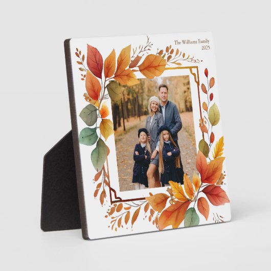 Beautiful Fall Foliage Foto Erntedank Fotoplatte (Vorderseite)