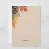 Beautiful Fall Luncheon Einladung (Rückseite)