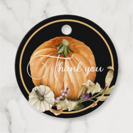Beautiful Fall Pumpkin DANK YOU Fvor Tags Geschenkanhänger