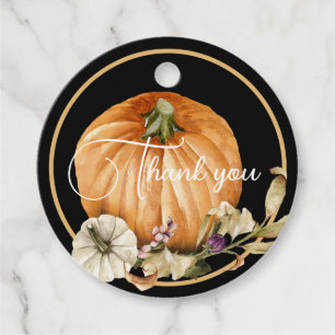 Beautiful Fall Pumpkin DANK YOU Fvor Tags Geschenkanhänger