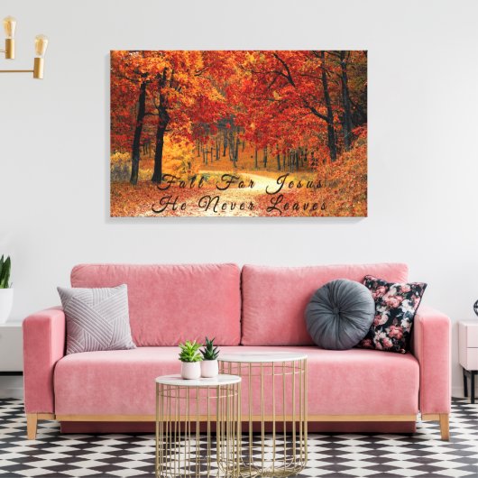 Beautiful Fall Road Canvas Print Leinwanddruck (Insitu (Wohnzimmer))
