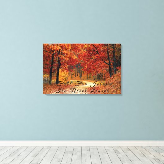 Beautiful Fall Road Canvas Print Leinwanddruck (Insitu (Holzboden))