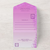 Beautiful Falling Pink Glitter 20th Birthday  All In One Einladung (Außenbereich)