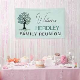 Beautiful Family tree Family Reunion  Banner